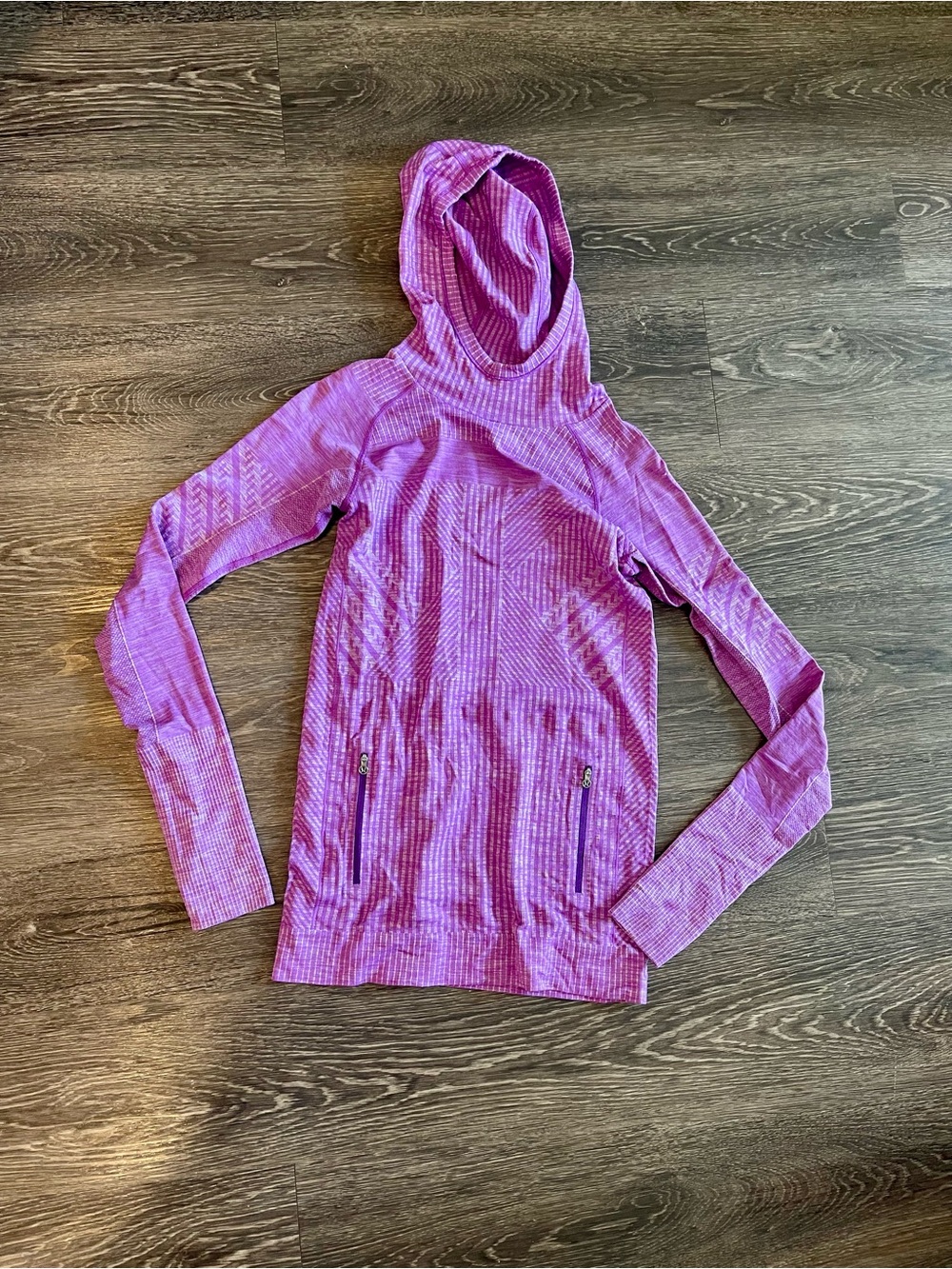 lululemon athletica Purple-Pink Hooded Long Sleeve Top